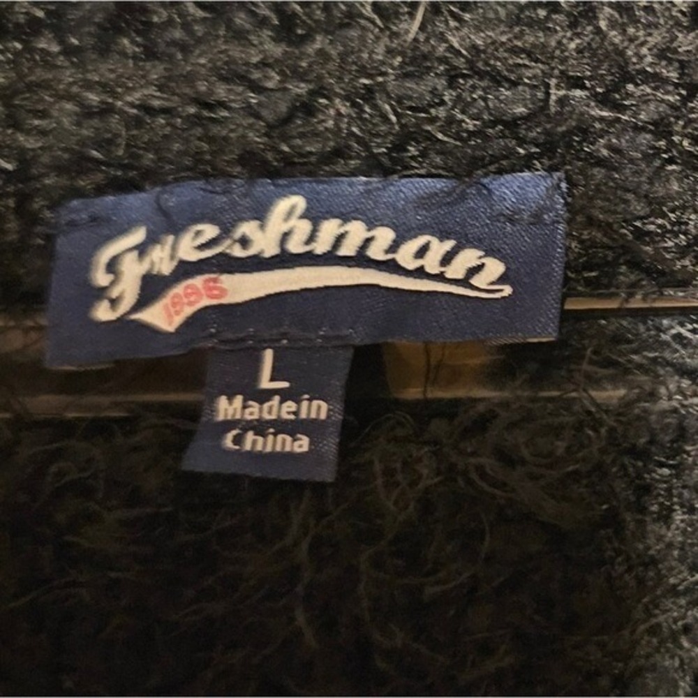 Freshman Fuzzy Knit Sweater - Long Sleeve, Cropped, Black, Size L - Picture 3 of 5